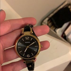 Fossil leather watch